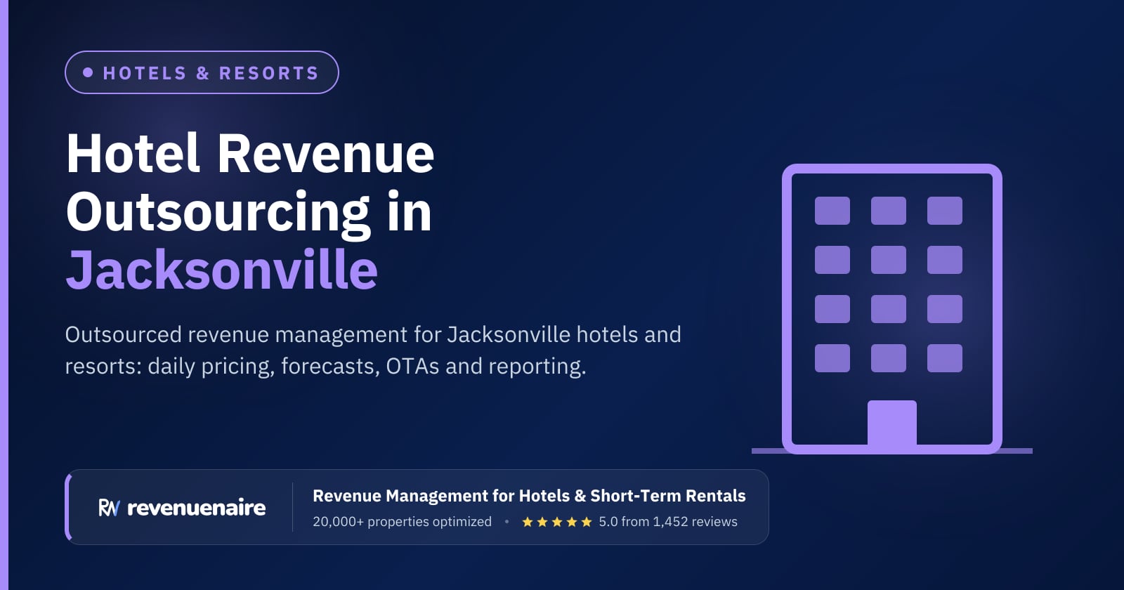Hotel Revenue Management Outsourcing in Jacksonville, St. Augustine & Amelia Island, United States