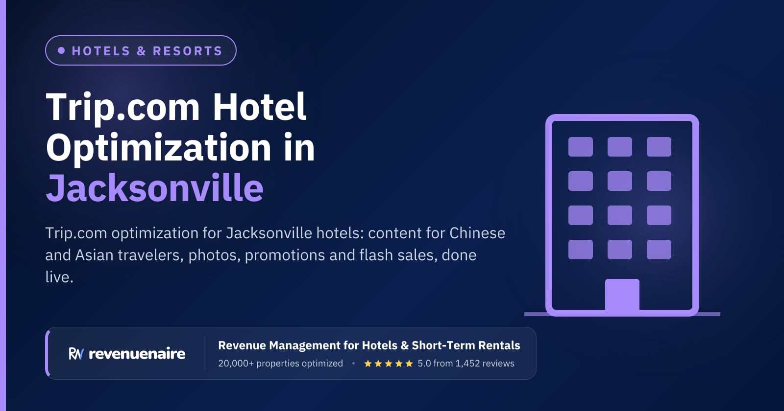 Trip.com Optimization for Hotels in Jacksonville, St. Augustine & Amelia Island, United States