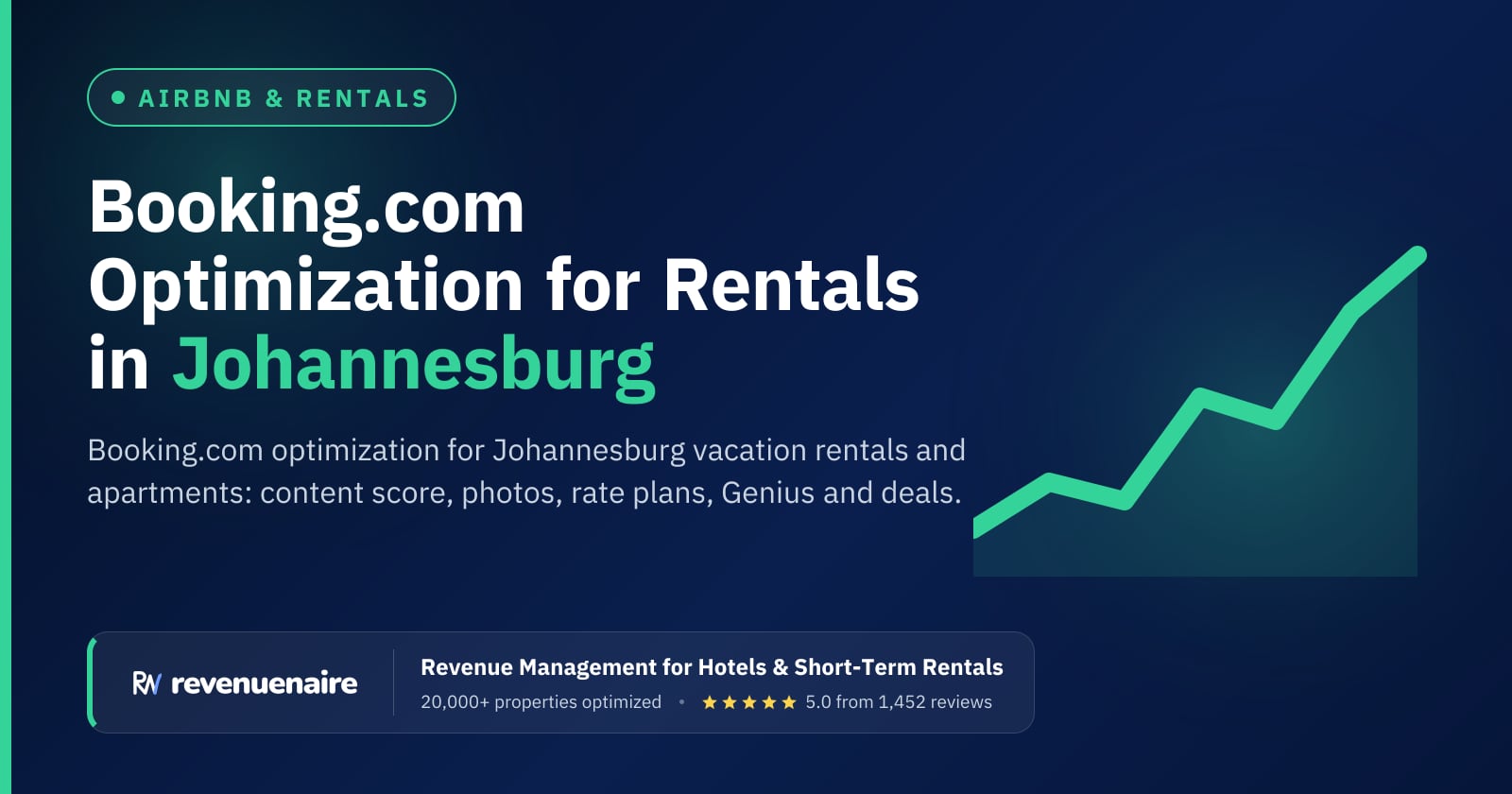 Booking.com Optimization for Rentals in Johannesburg & Kruger, South Africa