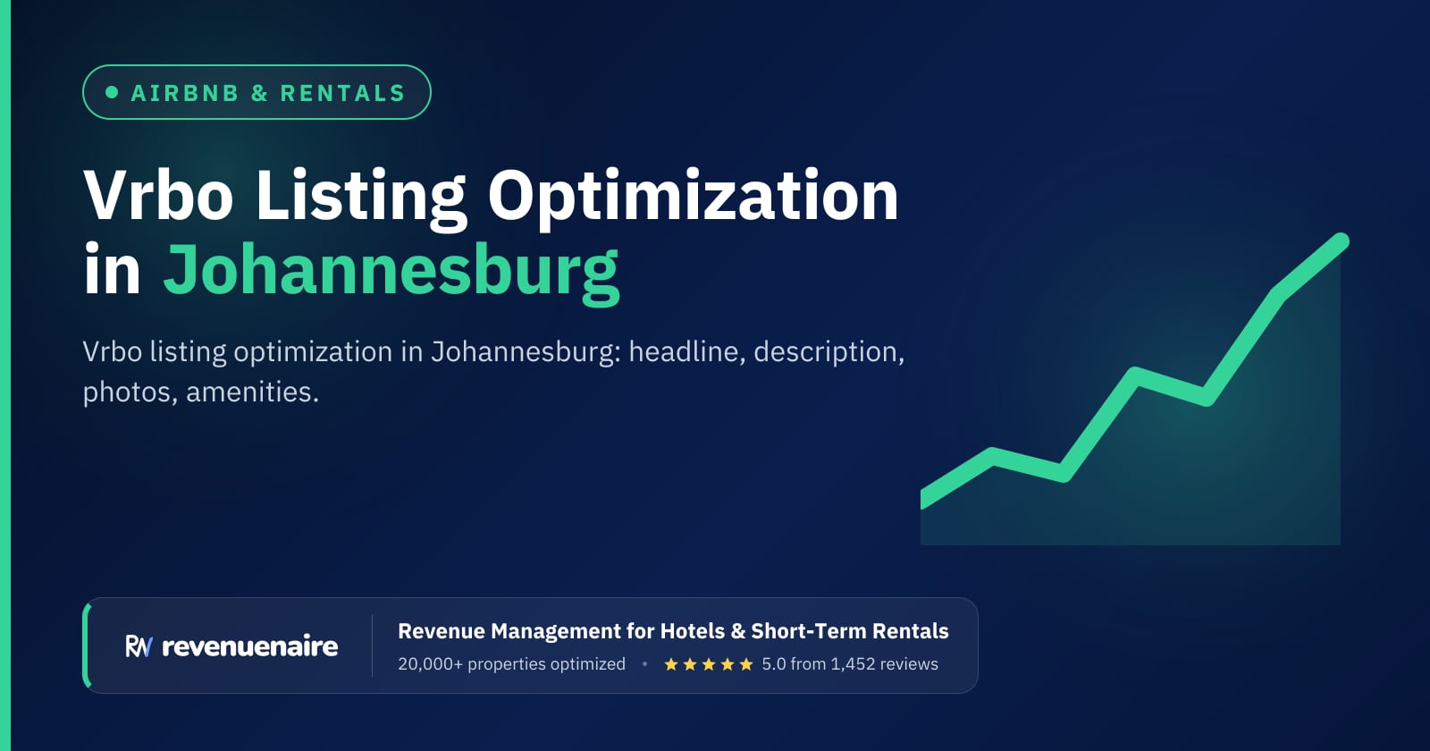 Vrbo Listing Optimization in Johannesburg & Kruger, South Africa