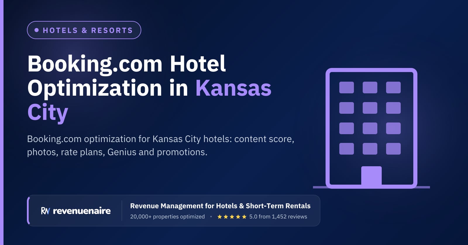 Booking.com Optimization for Hotels in Kansas City, United States