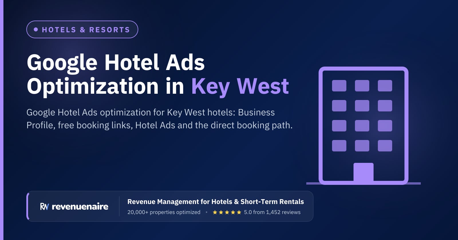 Google Hotel Ads Optimization in Key West & Florida Keys, United States