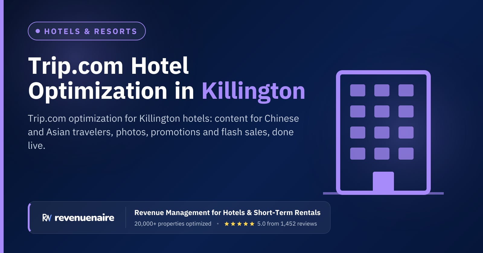Trip.com Optimization for Hotels in Killington & Central Vermont, United States