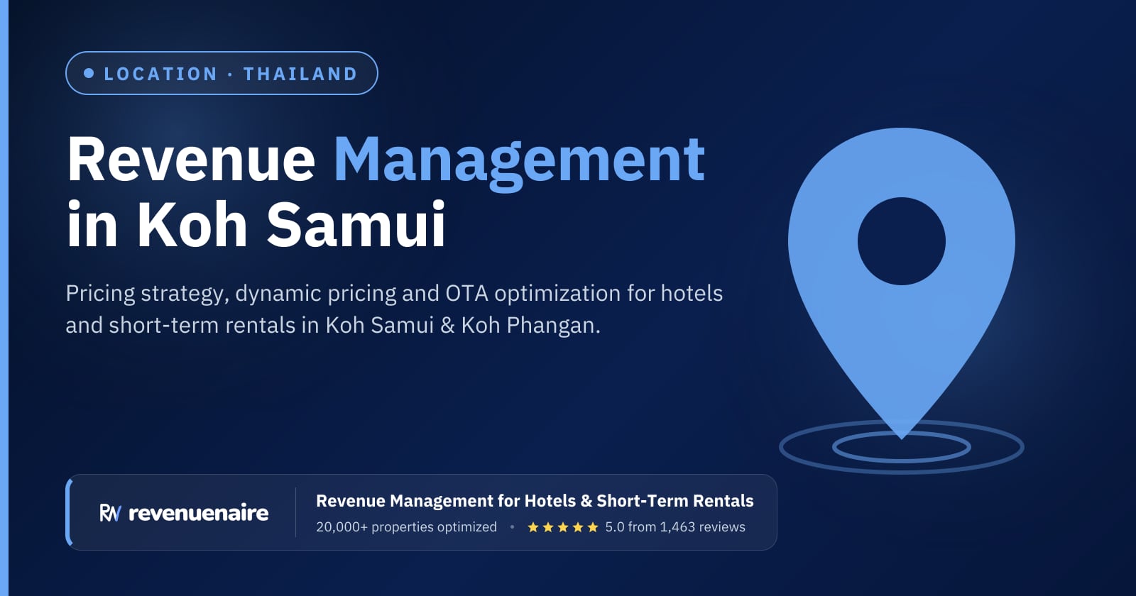 Revenue management in Koh Samui & Koh Phangan, Thailand