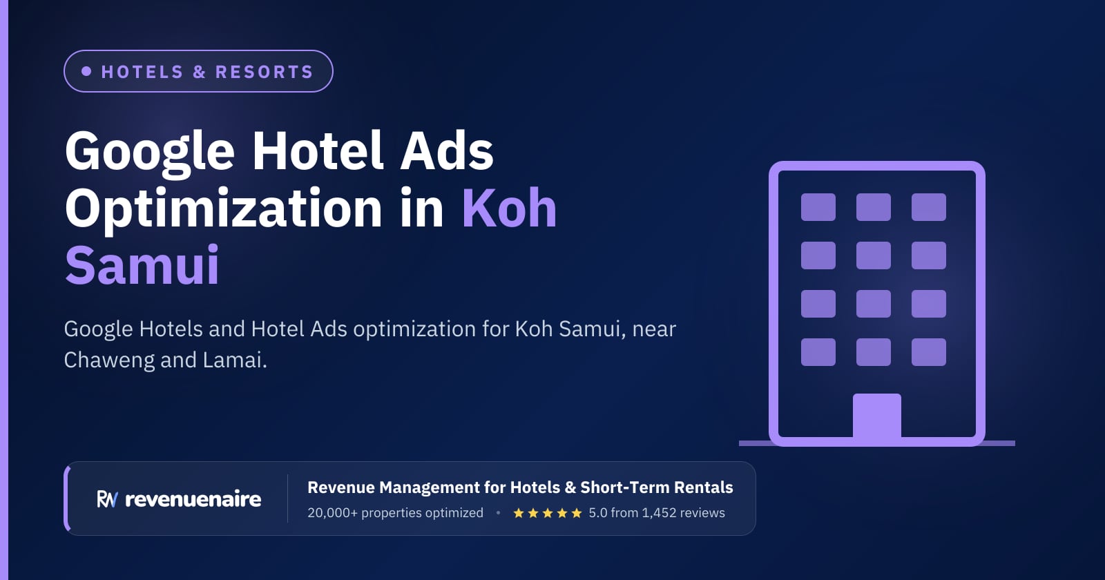 Google Hotel Ads Optimization in Koh Samui & Koh Phangan, Thailand