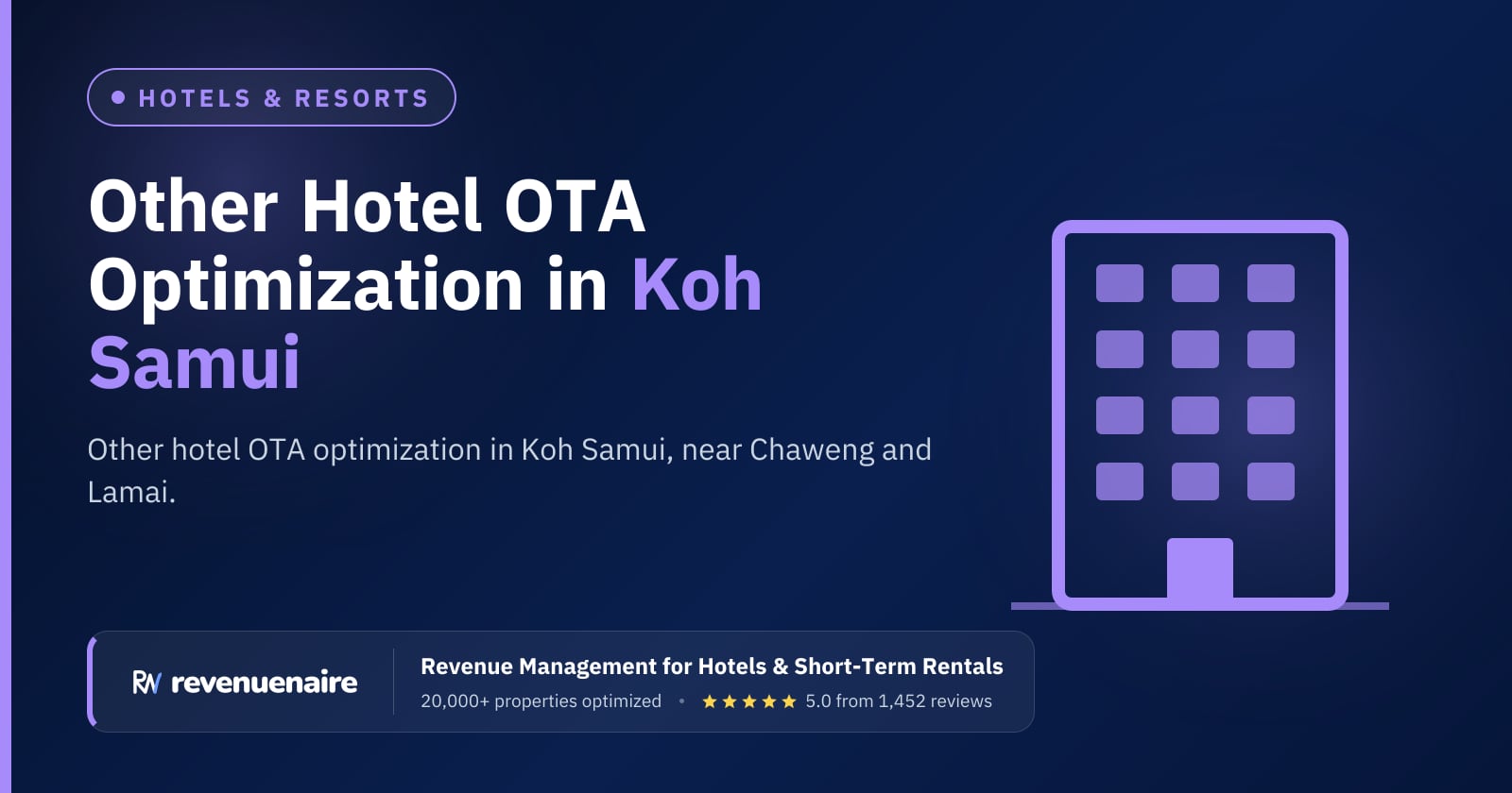 Other Hotel OTA Optimization in Koh Samui & Koh Phangan, Thailand