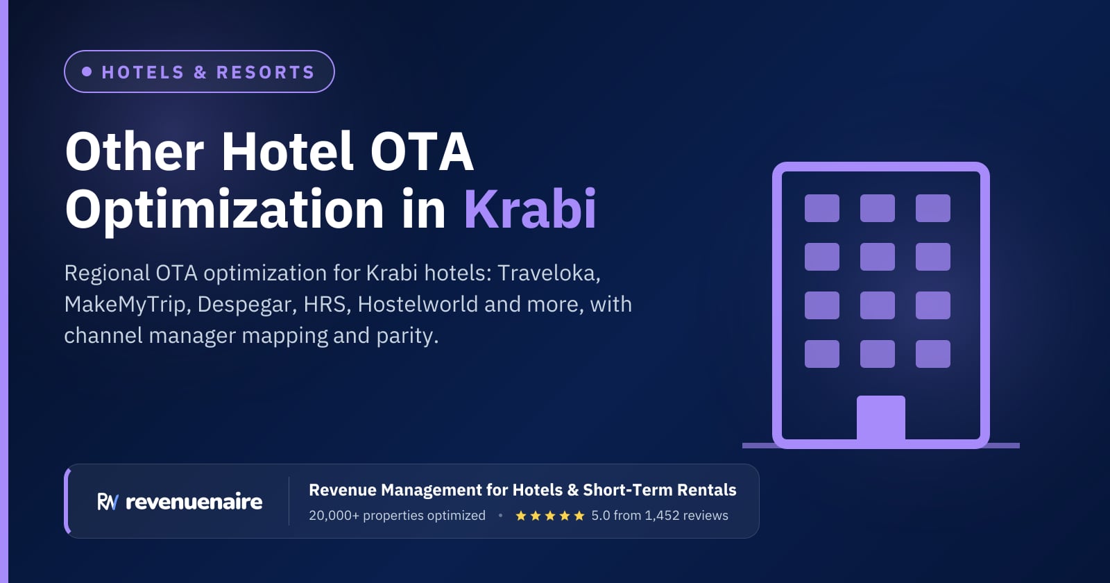 Other Hotel OTA Optimization in Krabi & Ao Nang, Thailand