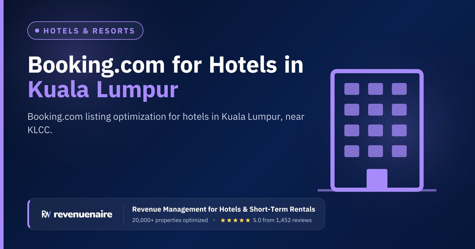 Booking.com Optimization for Hotels in Kuala Lumpur, Malaysia