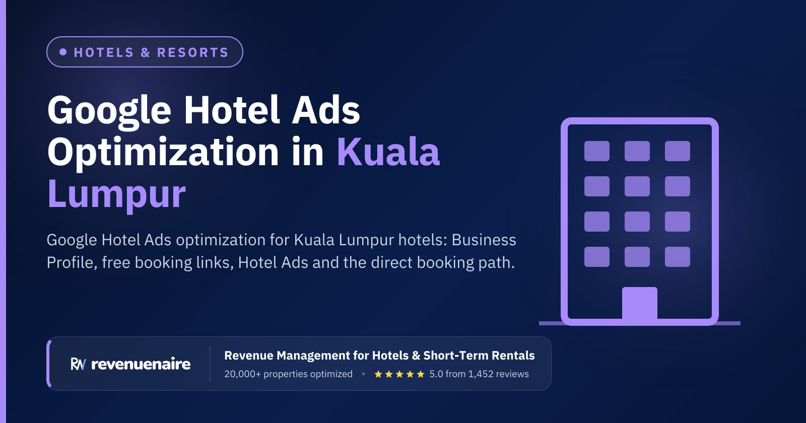 Google Hotel Ads Optimization in Kuala Lumpur, Malaysia