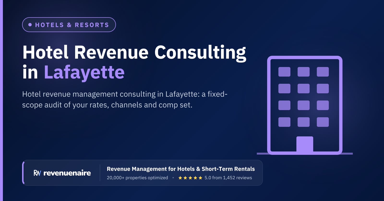 Hotel Revenue Management Consulting in Lafayette & Baton Rouge, United States