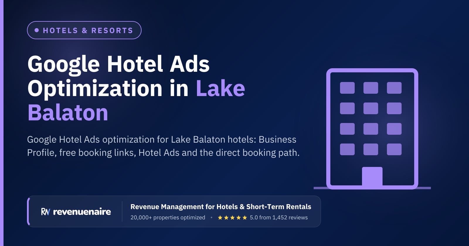 Google Hotel Ads Optimization in Lake Balaton, Hungary