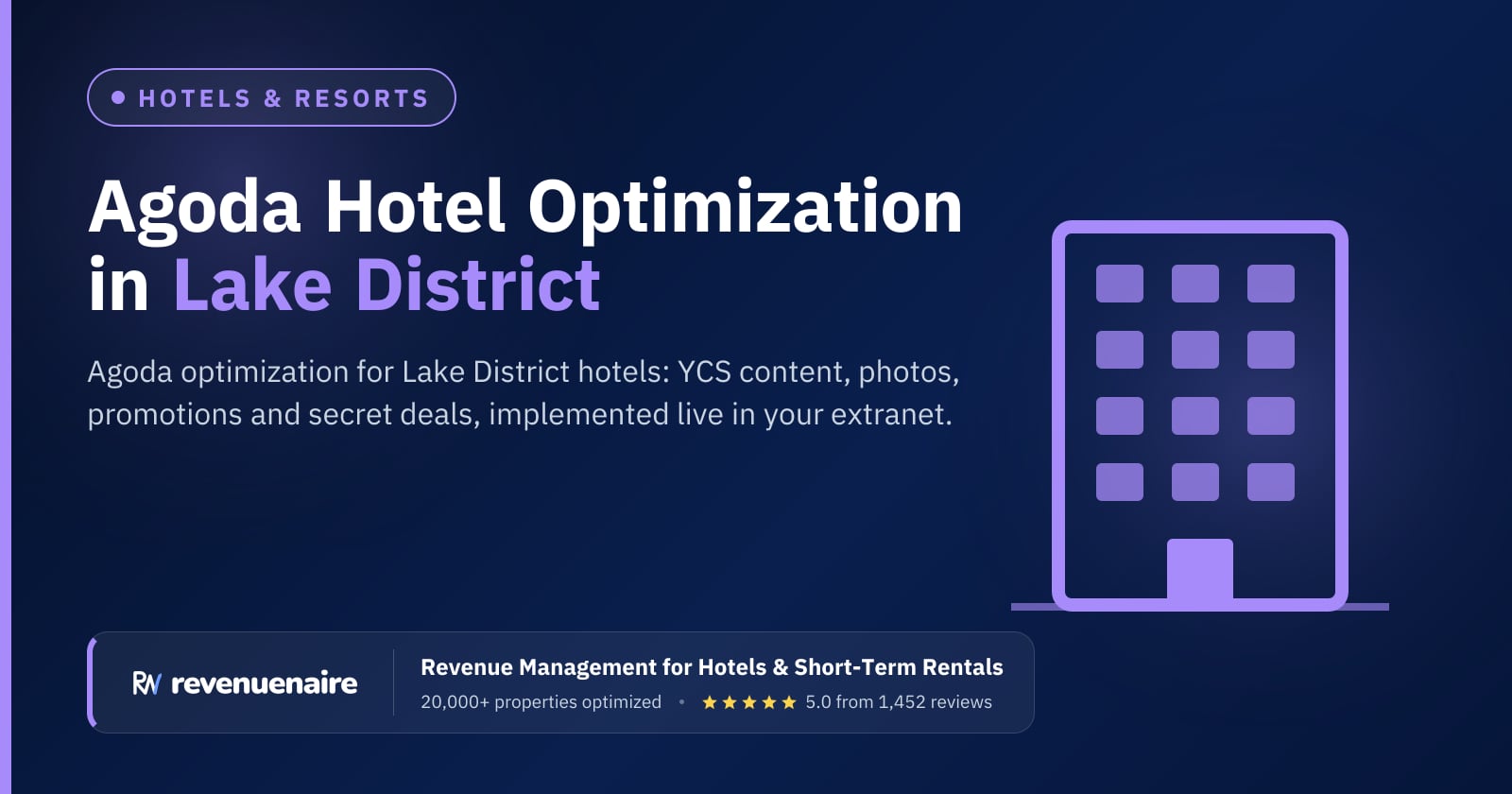 Agoda Optimization for Hotels in Lake District, United Kingdom