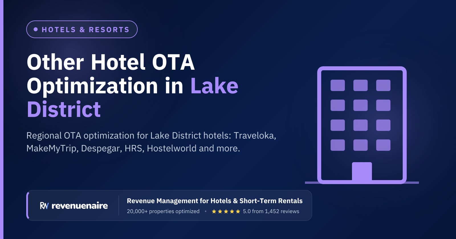 Other Hotel OTA Optimization in Lake District, United Kingdom