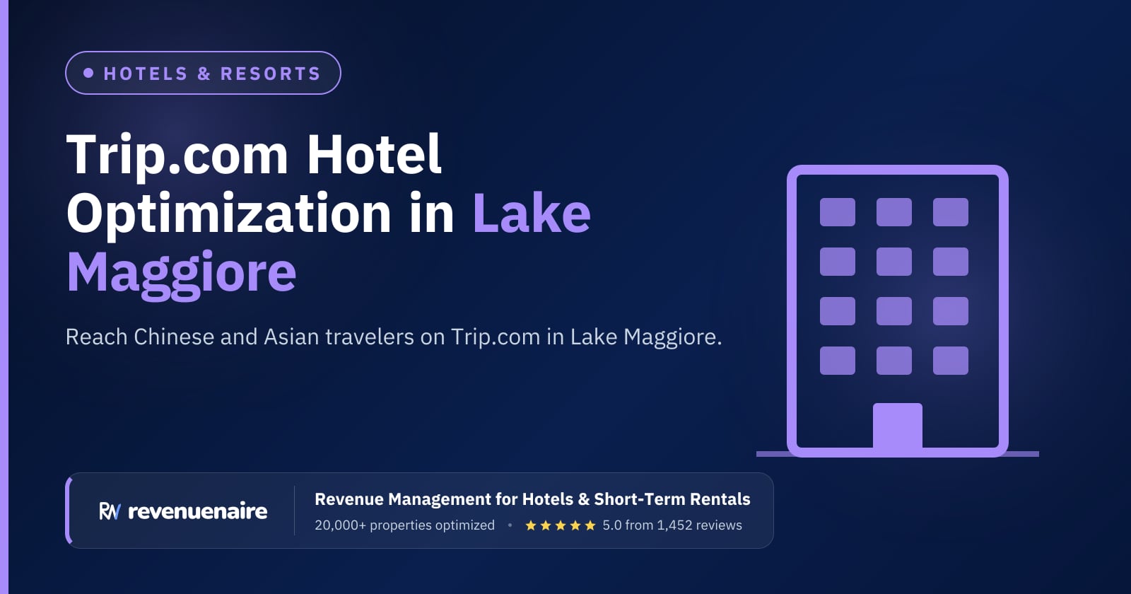 Trip.com Optimization for Hotels in Lake Maggiore & Lake Orta, Italy