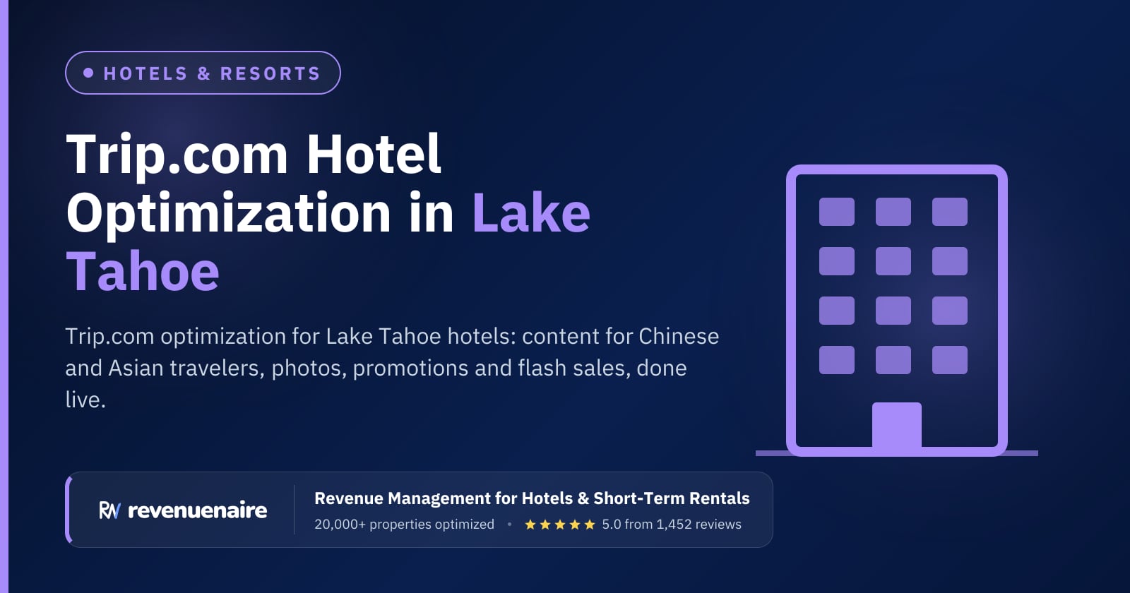 Trip.com Optimization for Hotels in Lake Tahoe, United States