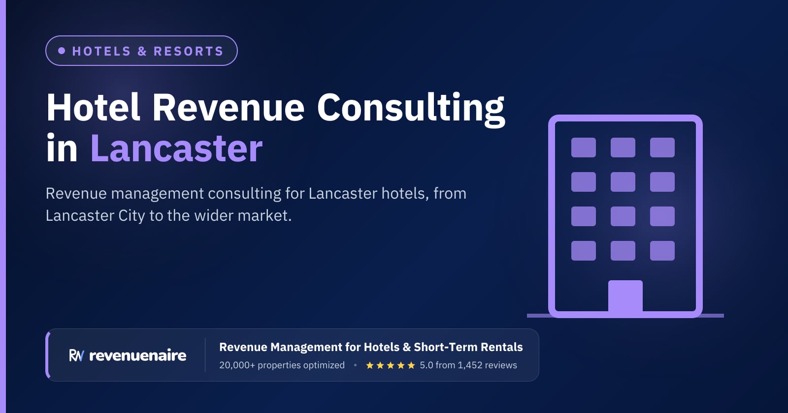 Hotel Revenue Management Consulting in Lancaster & Pennsylvania Dutch Country, United States