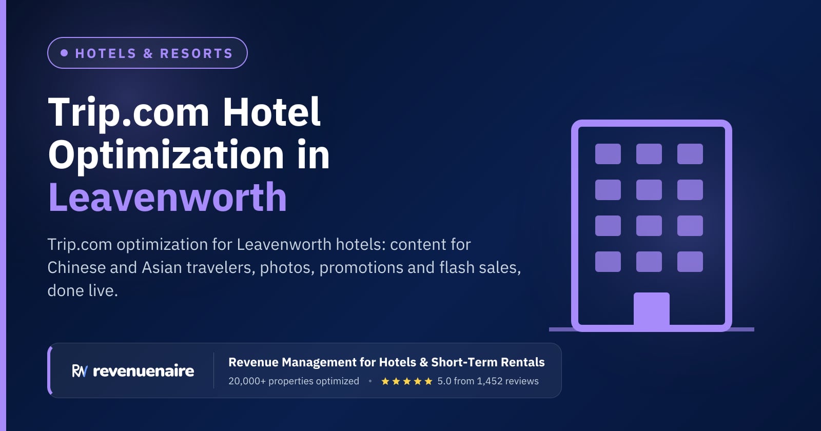Trip.com Optimization for Hotels in Leavenworth & the Washington Cascades, United States