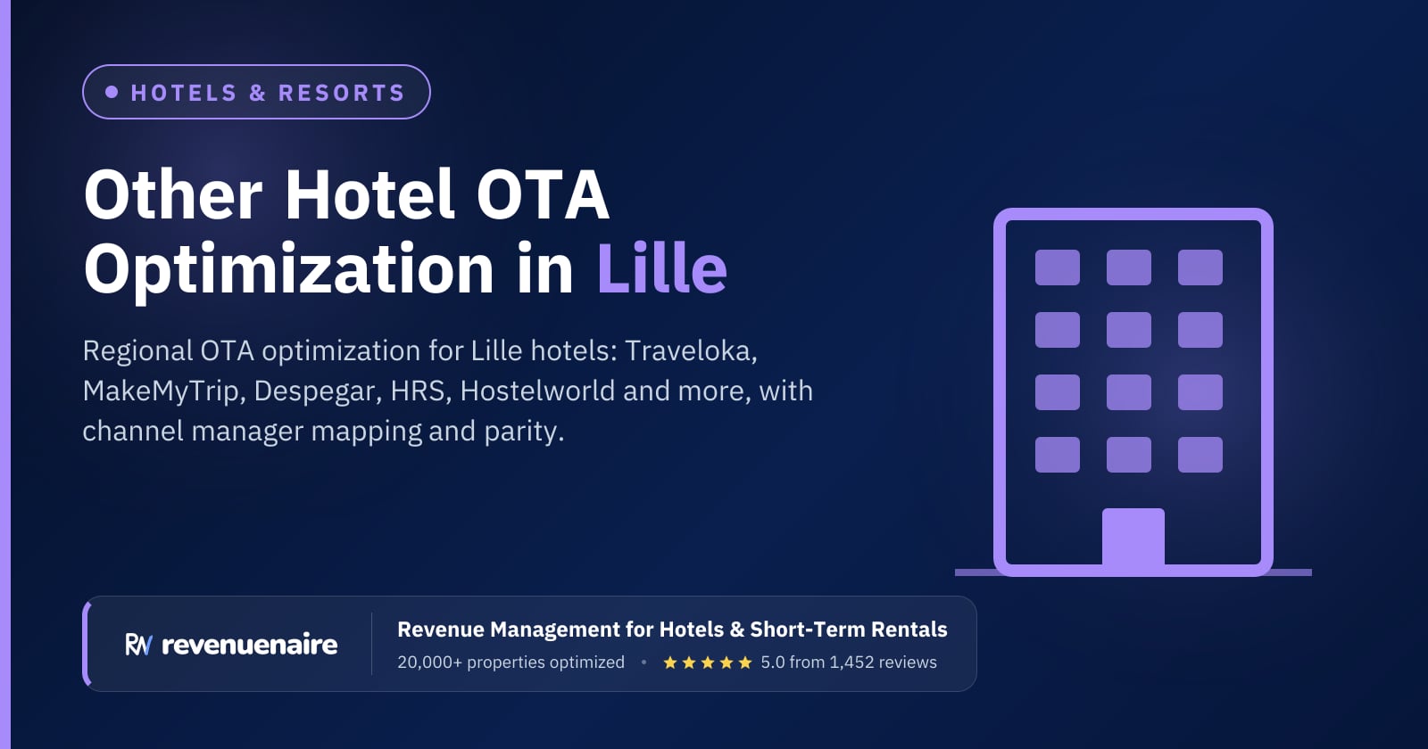 Other Hotel OTA Optimization in Lille & French Flanders, France