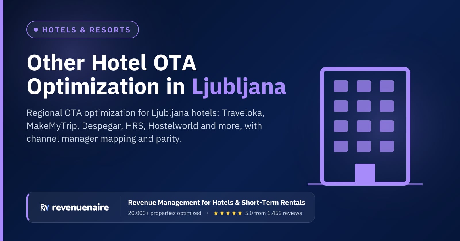 Other Hotel OTA Optimization in Ljubljana & Lake Bled, Slovenia