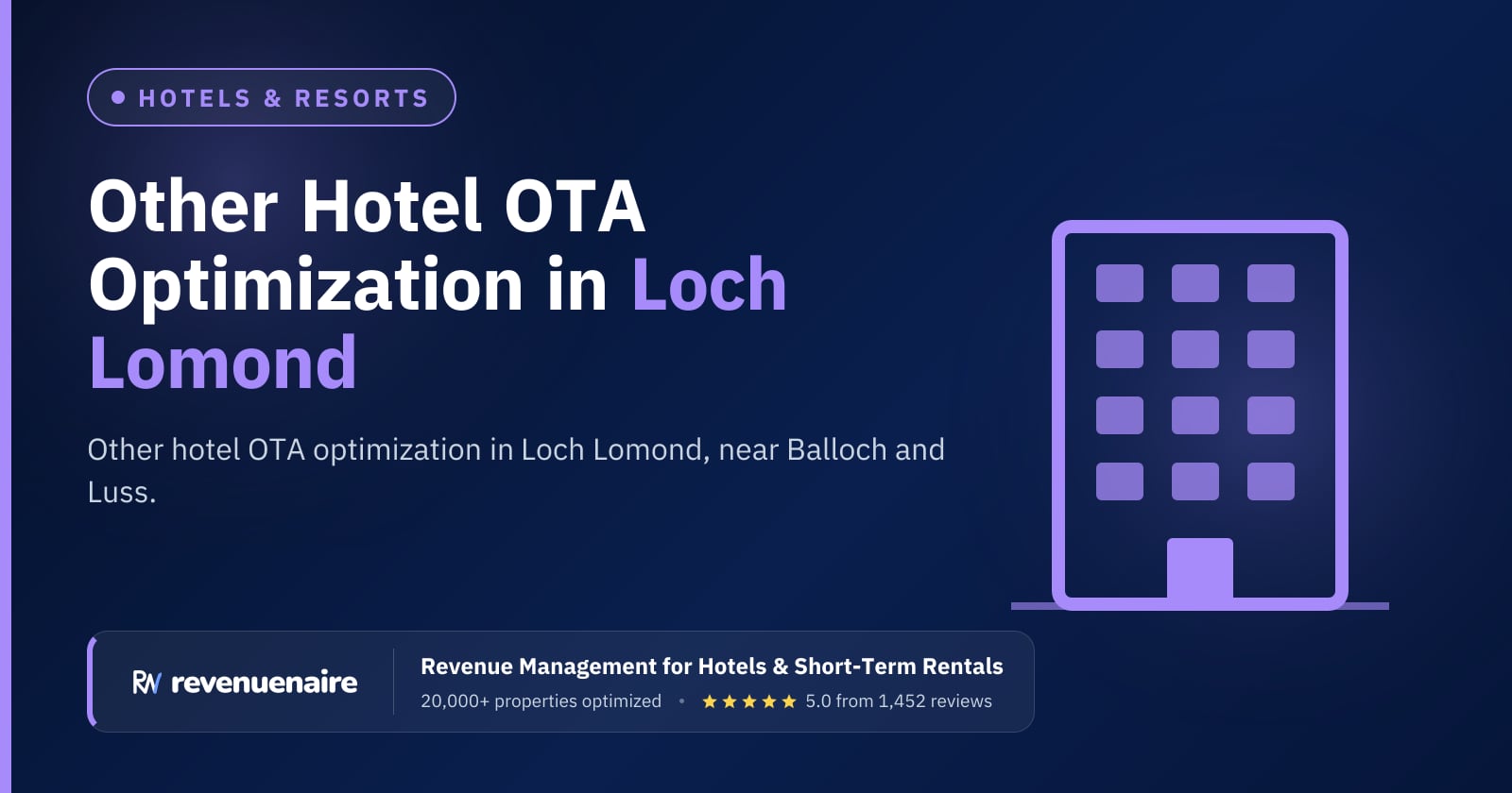 Other Hotel OTA Optimization in Loch Lomond & the Trossachs, United Kingdom