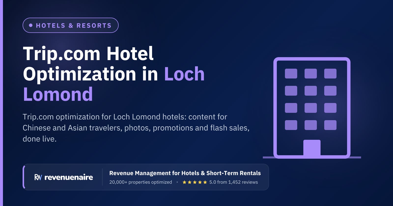 Trip.com Optimization for Hotels in Loch Lomond & the Trossachs, United Kingdom