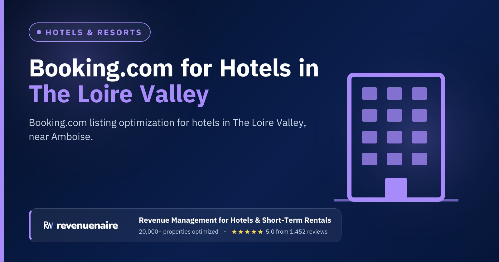 Booking.com Optimization for Hotels in The Loire Valley, France