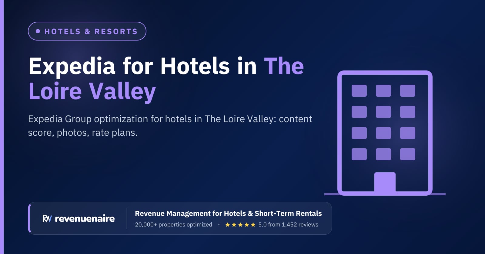 Expedia Optimization for Hotels in The Loire Valley, France