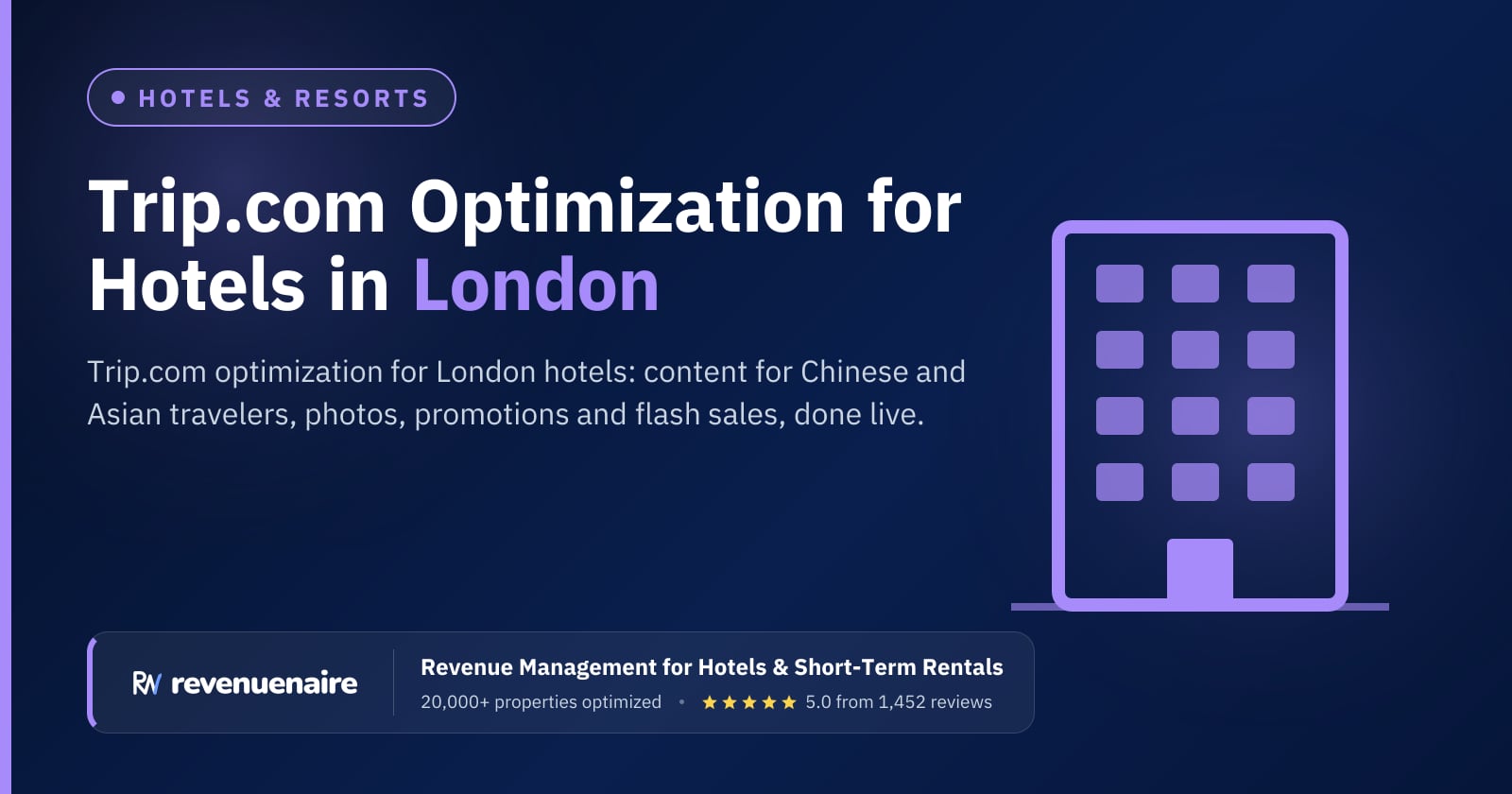 Trip.com Optimization for Hotels in London, United Kingdom