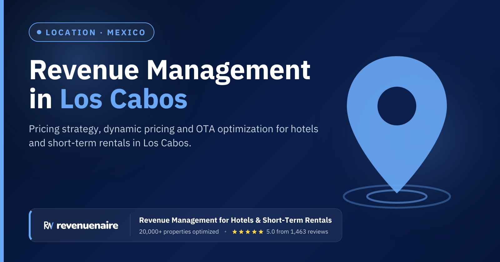 Revenue management in Los Cabos, Mexico