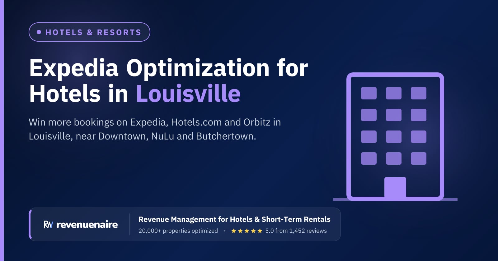 Expedia Optimization for Hotels in Louisville & the Bourbon Trail, United States