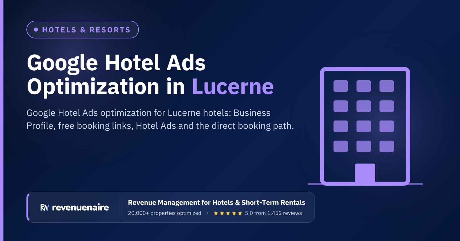 Google Hotel Ads Optimization in Lucerne, Switzerland