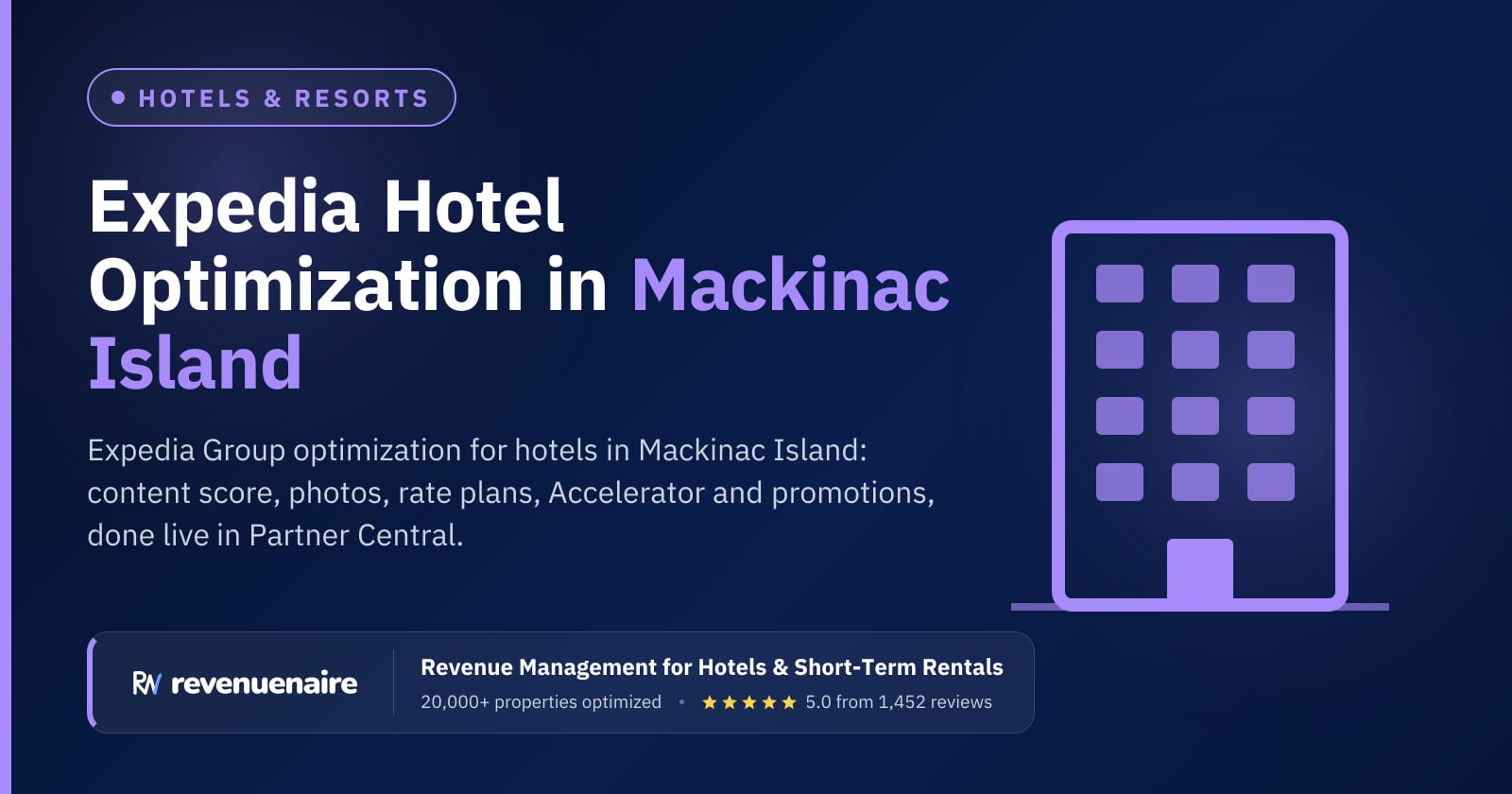 Expedia Optimization for Hotels in Mackinac Island & the Straits, United States