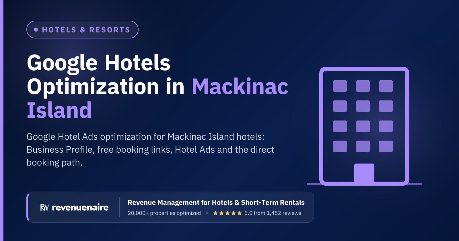 Google Hotel Ads Optimization in Mackinac Island & the Straits, United States