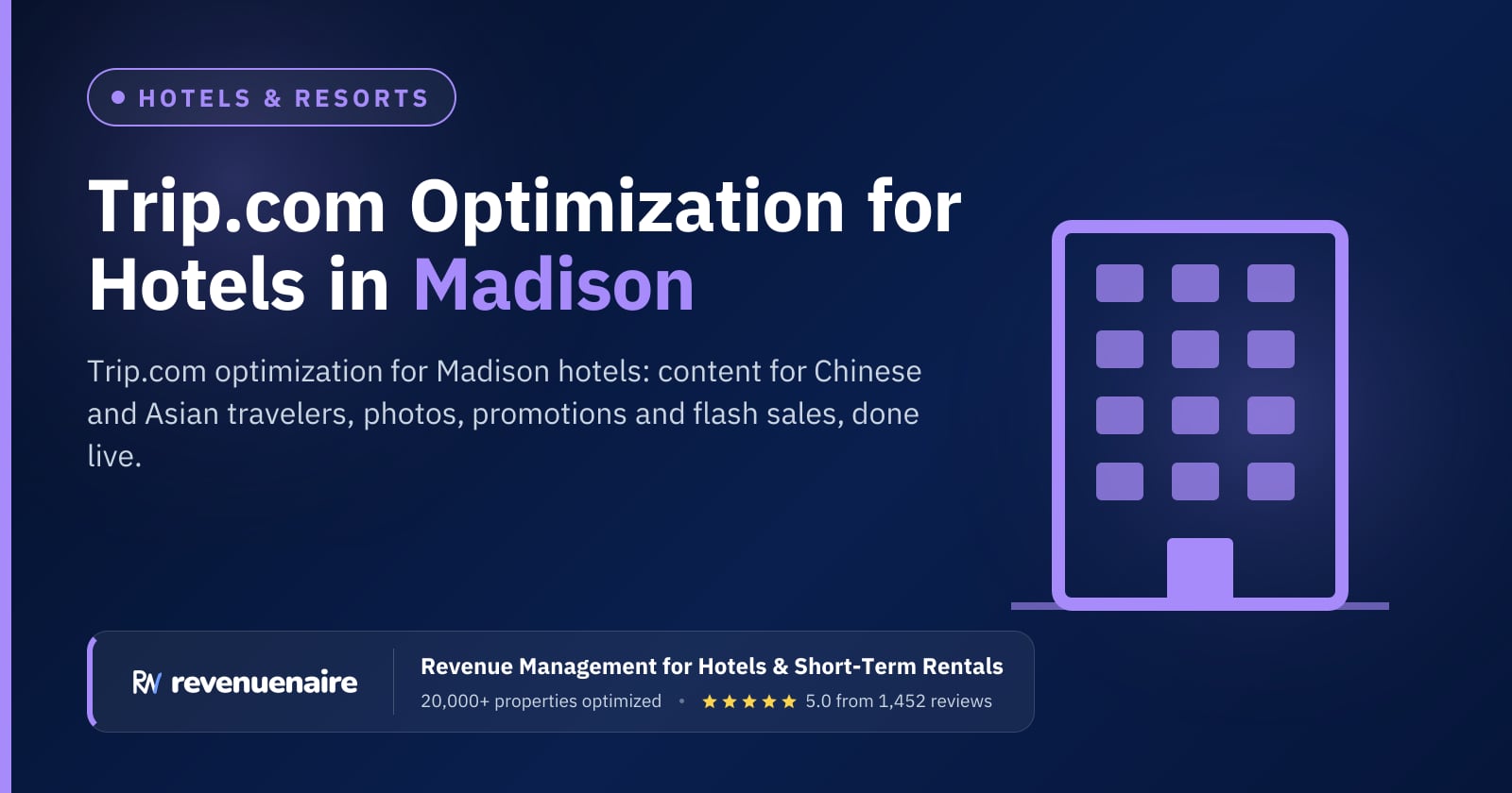 Trip.com Optimization for Hotels in Madison, United States