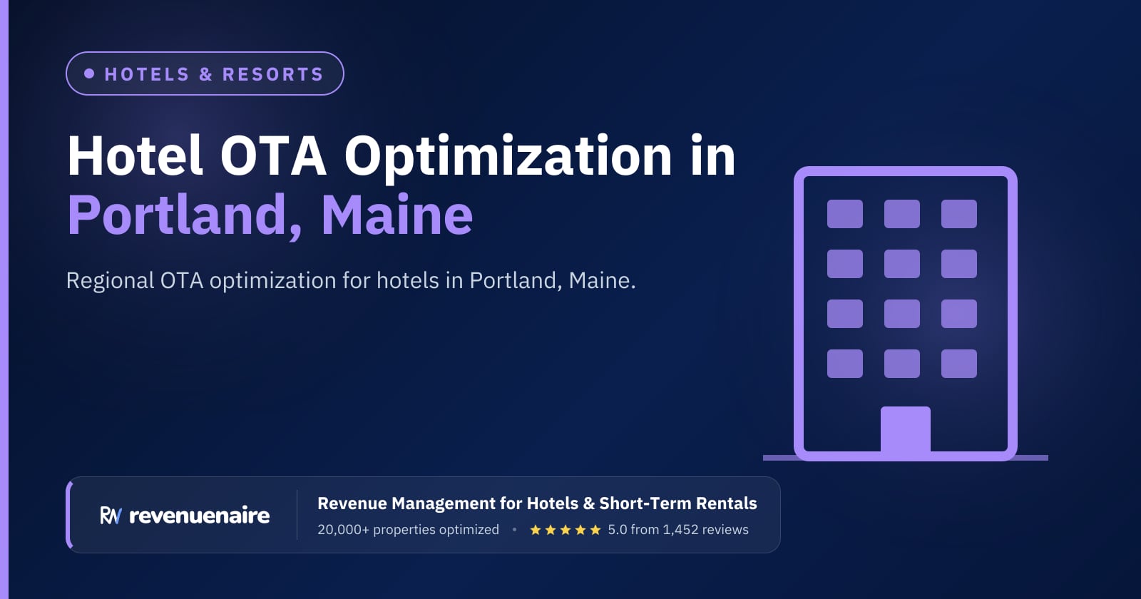Other Hotel OTA Optimization in Portland, Maine & Bar Harbor, United States