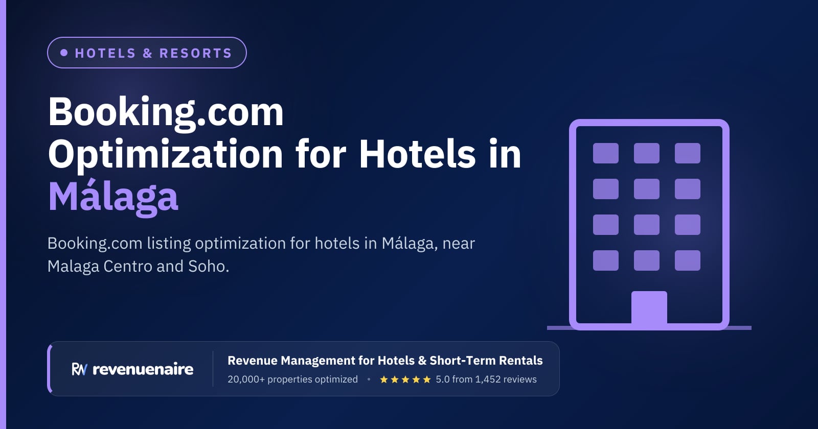 Booking.com Optimization for Hotels in Málaga & Costa del Sol, Spain