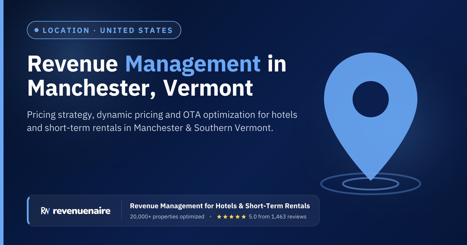 Revenue management in Manchester & Southern Vermont, United States