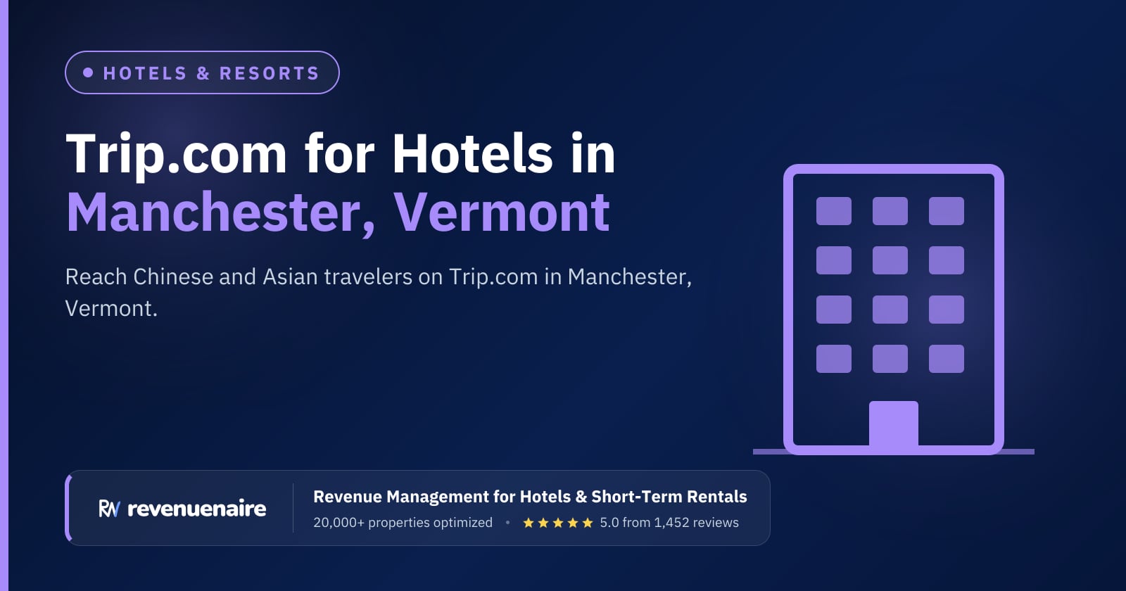 Trip.com Optimization for Hotels in Manchester & Southern Vermont, United States