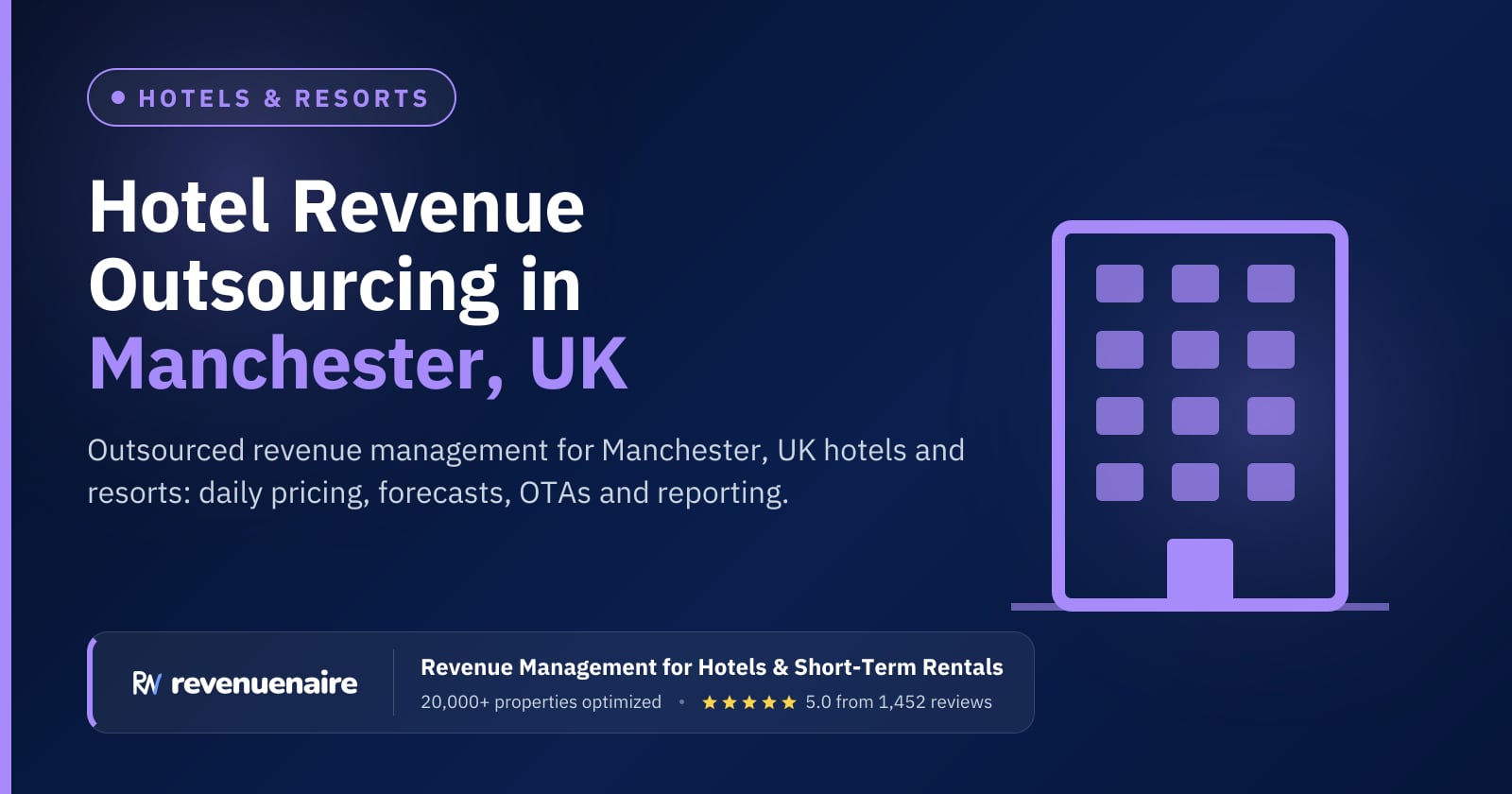 Hotel Revenue Management Outsourcing in Manchester, United Kingdom