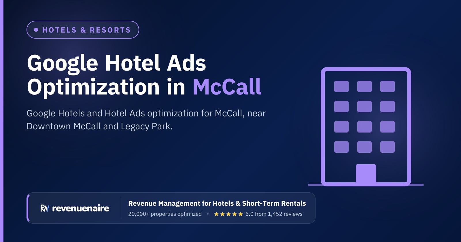 Google Hotel Ads Optimization in McCall, United States