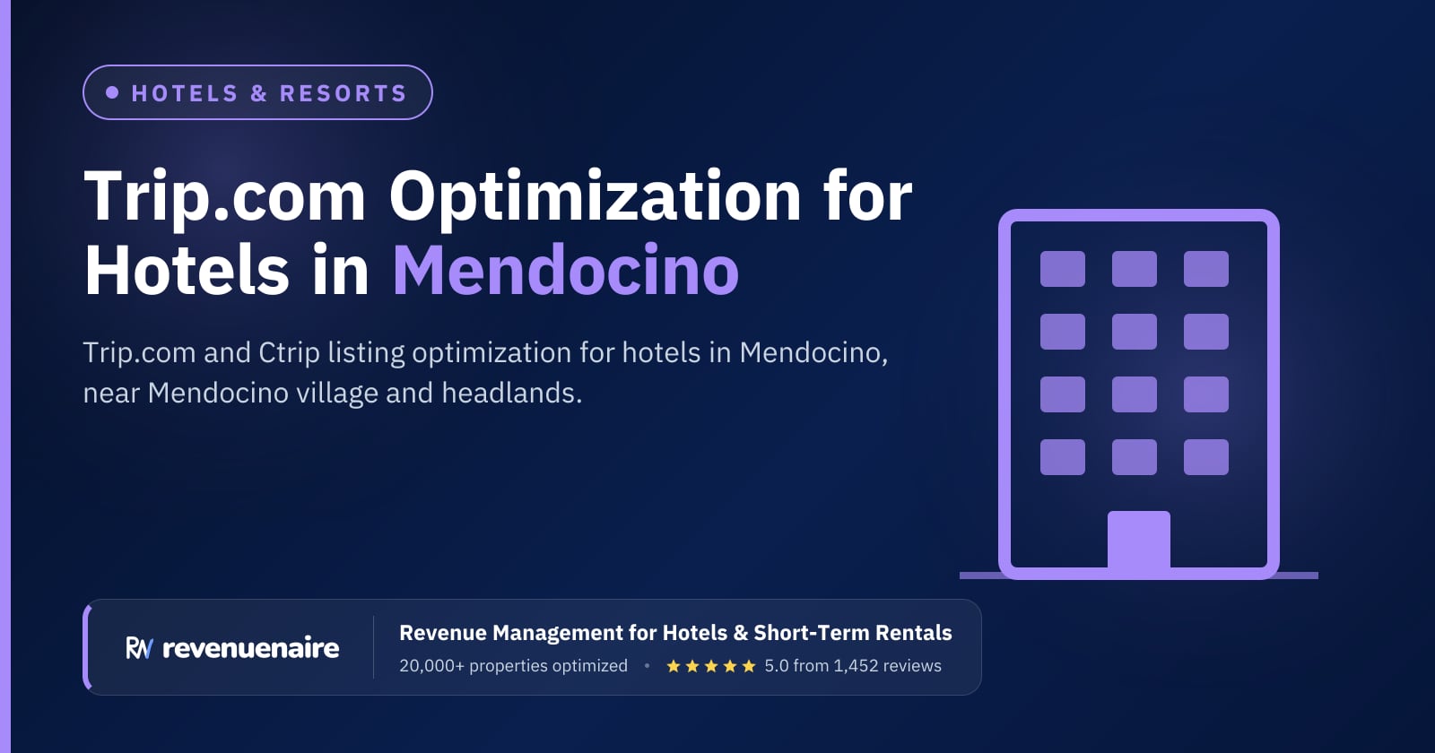 Trip.com Optimization for Hotels in Mendocino & the Redwood Coast, United States
