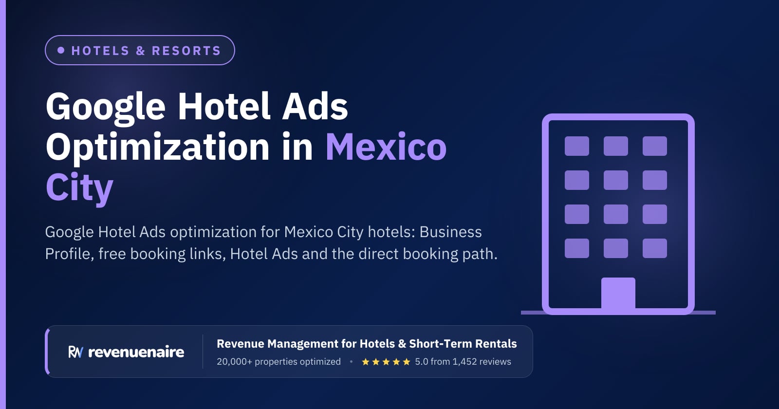 Google Hotel Ads Optimization in Mexico City, Mexico