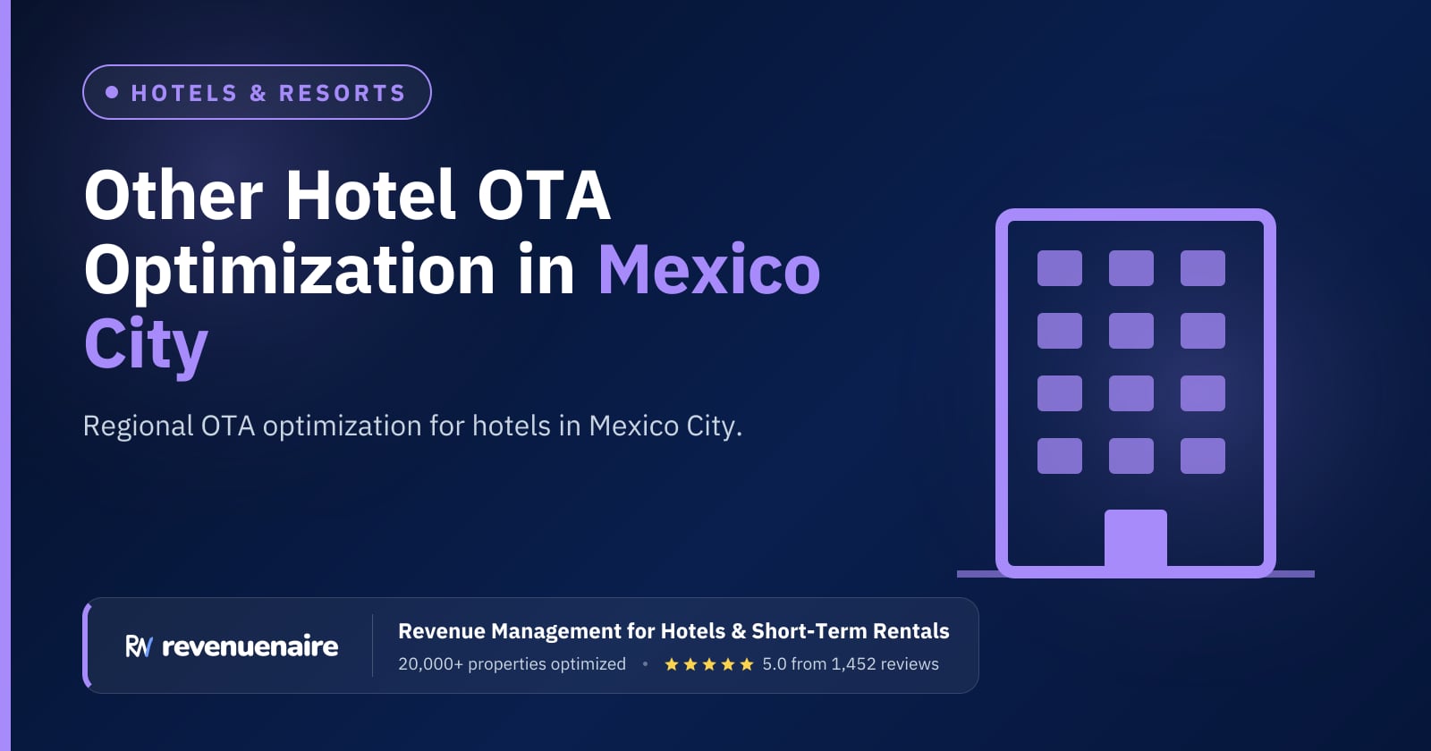 Other Hotel OTA Optimization in Mexico City, Mexico