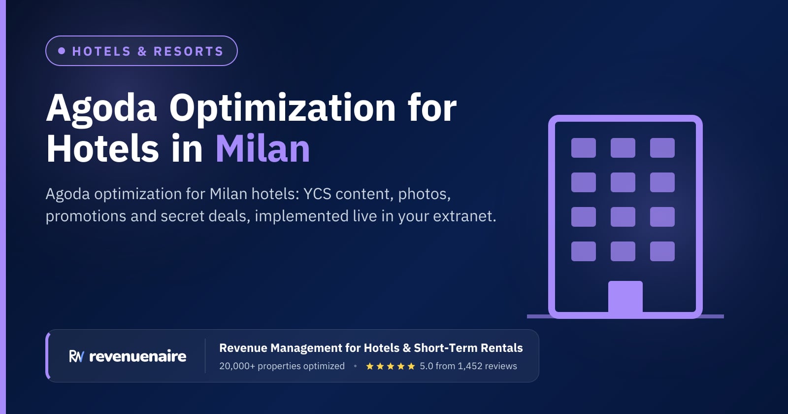 Agoda Optimization for Hotels in Milan, Italy
