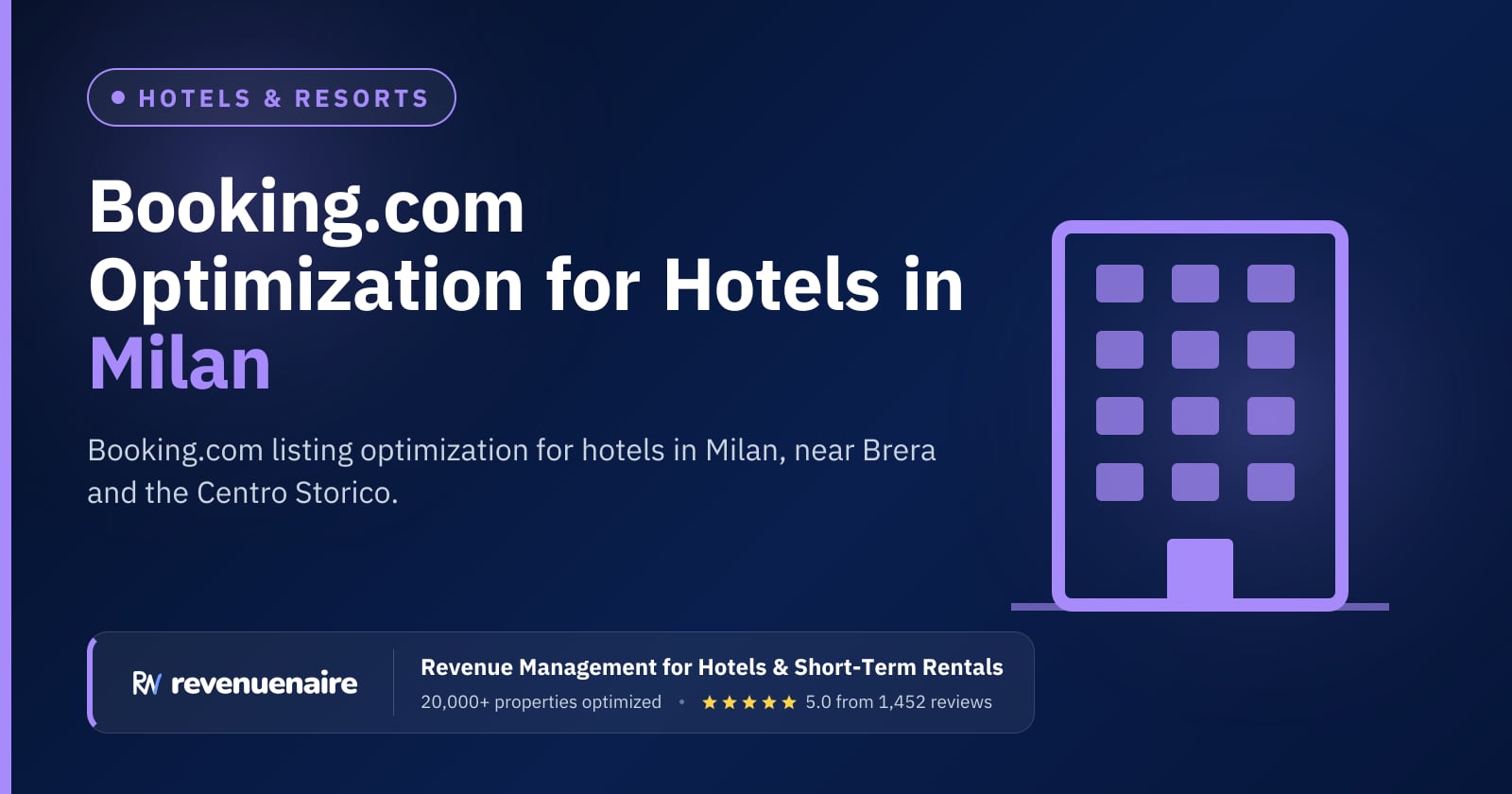 Booking.com Optimization for Hotels in Milan, Italy