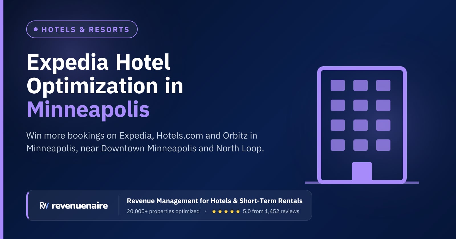 Expedia Optimization for Hotels in Minneapolis & St. Paul, United States