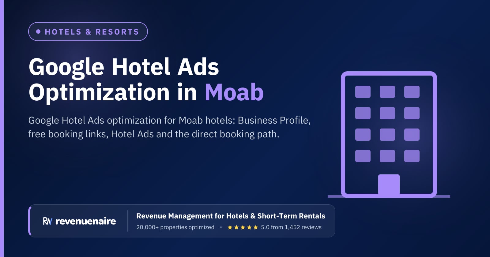 Google Hotel Ads Optimization in Moab & Southern Utah, United States