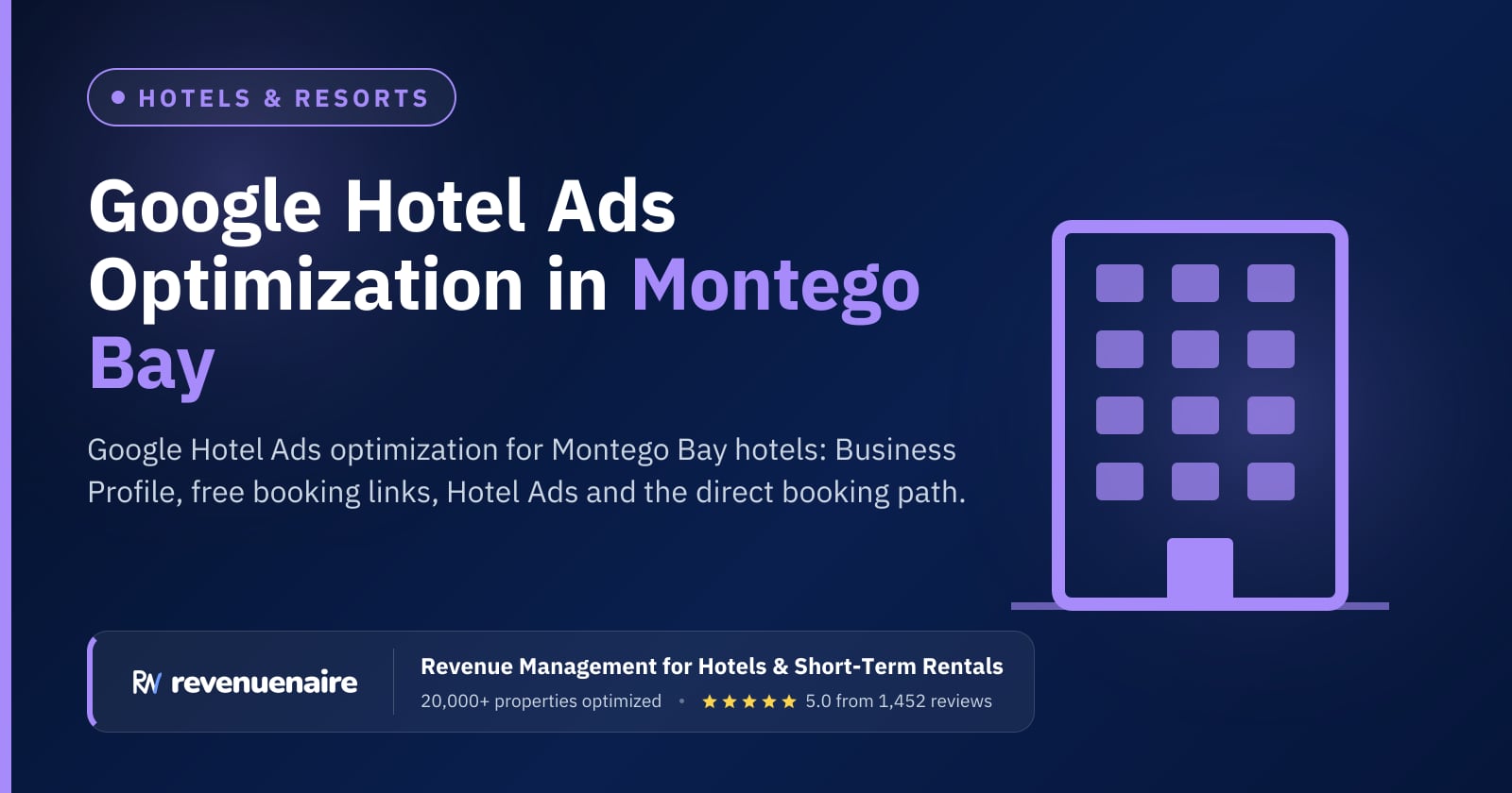 Google Hotel Ads Optimization in Montego Bay & Negril, Jamaica