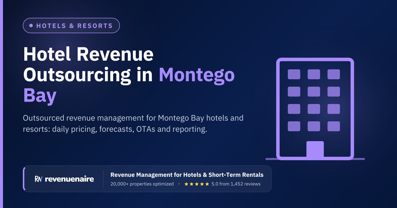 Hotel Revenue Management Outsourcing in Montego Bay & Negril, Jamaica