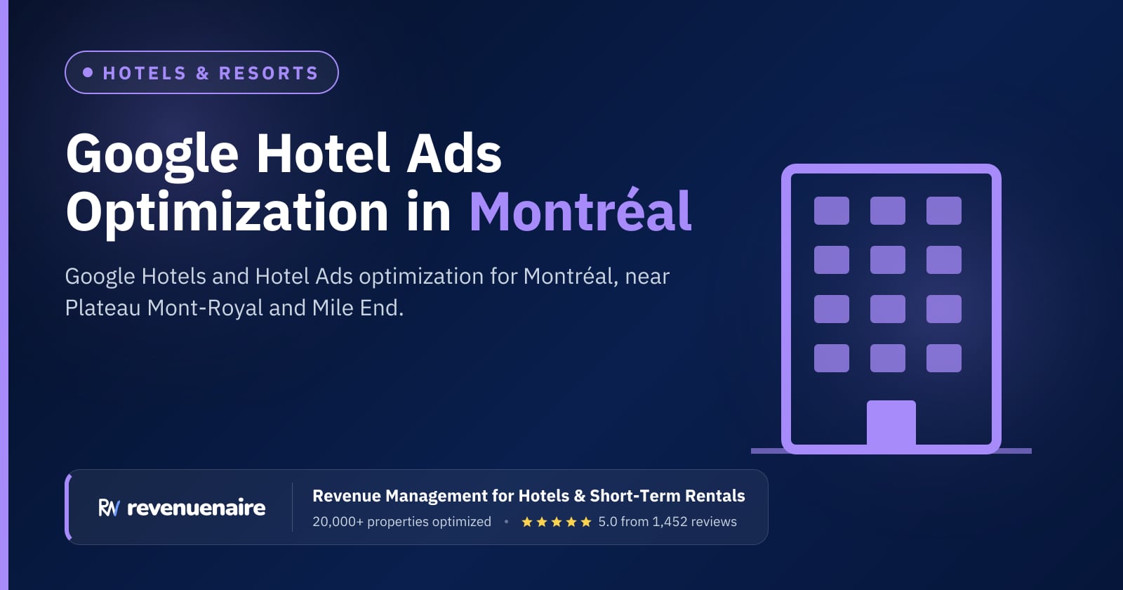 Google Hotel Ads Optimization in Montréal, Canada